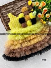 Load image into Gallery viewer, BT1032   Honeybee Theme Partywear Frock
