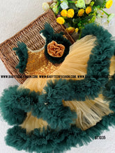 Load image into Gallery viewer, BT1035 Double Ruffles Birthday Frock with Flower

