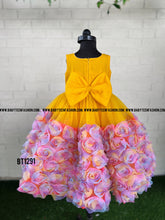 Load image into Gallery viewer, BT1291 Yellow Theme Flower Birthday Gown
