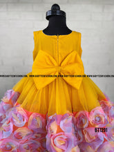 Load image into Gallery viewer, BT1291 Yellow Theme Flower Birthday Gown
