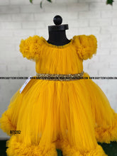 Load image into Gallery viewer, BT1292 Yellow Ruffles Frock
