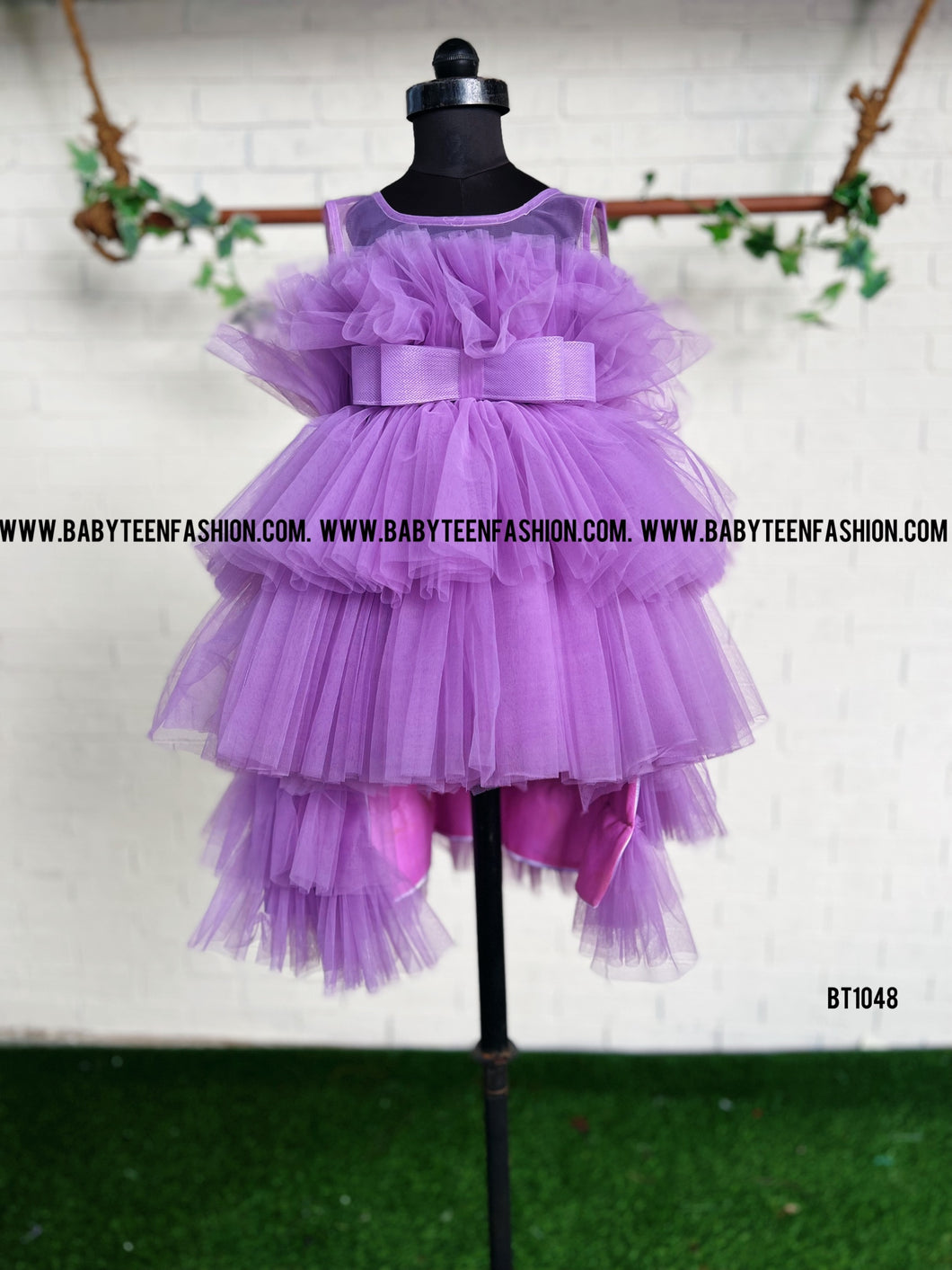 BT1048 Lavender Highlow Partywear Frock