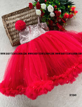 Load image into Gallery viewer, BT1049 Sequins Ruffle Party wear Frock
