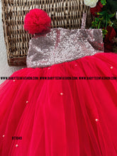 Load image into Gallery viewer, BT1049 Sequins Ruffle Party wear Frock
