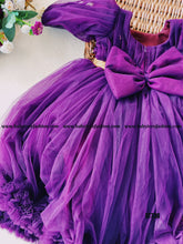 Load image into Gallery viewer, BT738 Regal Purple Festivity Frocks - Winter Party Elegance
