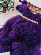 Load image into Gallery viewer, BT738 Regal Purple Festivity Frocks - Winter Party Elegance

