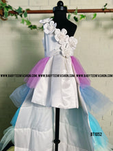 Load image into Gallery viewer, BT1052 Premium Birthday Frock with Long Unicorn Color Detachable Princess Trail
