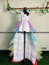 Load image into Gallery viewer, BT1052 Premium Birthday Frock with Long Unicorn Color Detachable Princess Trail
