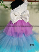 Load image into Gallery viewer, BT1052 Premium Birthday Frock with Long Unicorn Color Detachable Princess Trail
