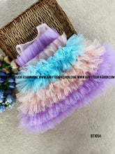 Load image into Gallery viewer, BT1054 Mermaid Theme Multicolor Birthday Frock
