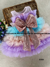 Load image into Gallery viewer, BT1054 Mermaid Theme Multicolor Birthday Frock
