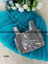 Load image into Gallery viewer, BT1055 Sequence Crop Top and Flared Skirt Party Wear for Girls
