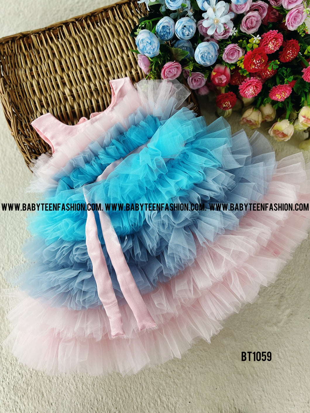 BT1059 Cotton Candy Cloud Dress - Dreamy Pastel Poise