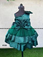 Load image into Gallery viewer, BT1258 Green Single shoulder Frock
