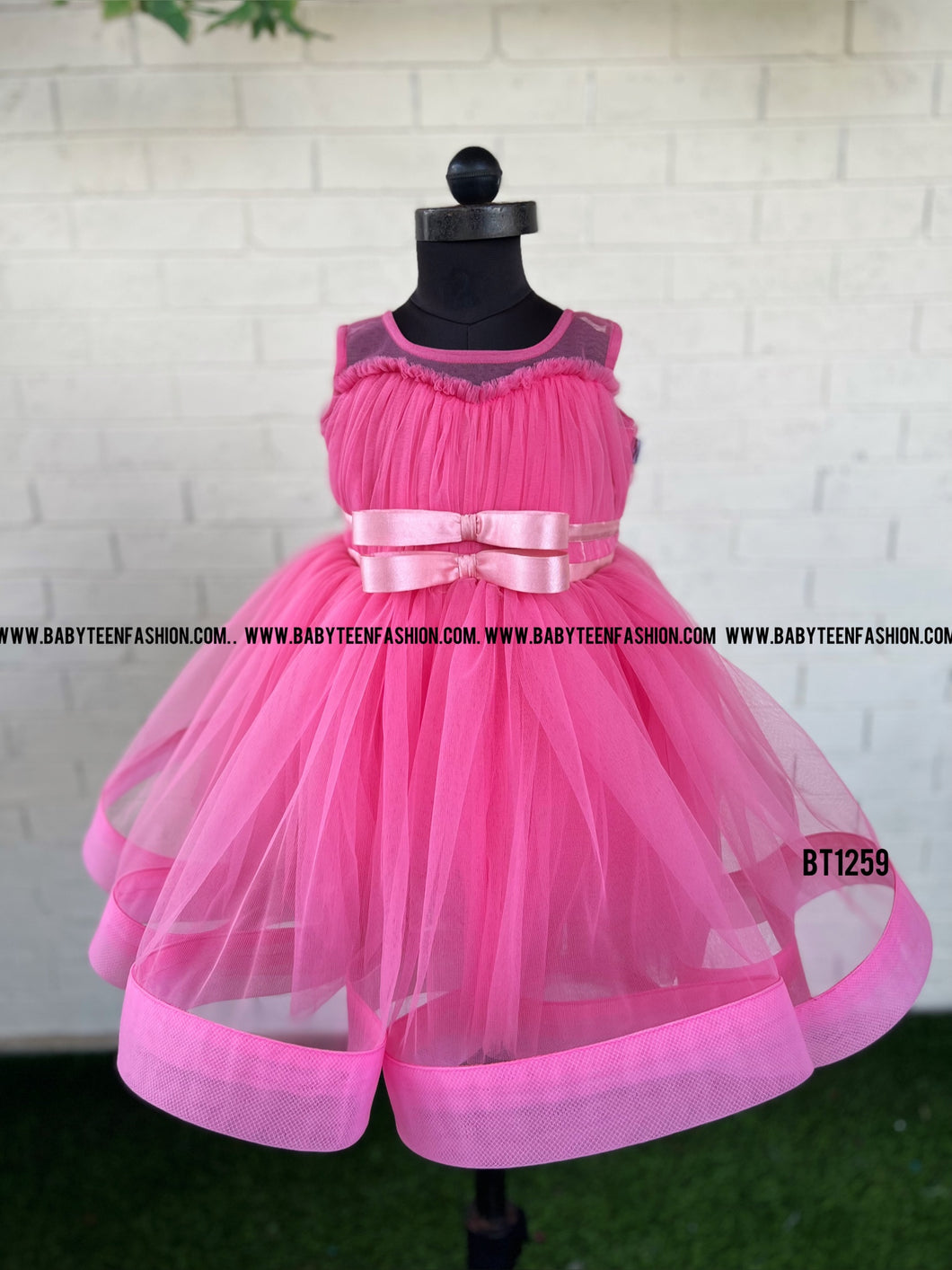 BT1259 Pink Crinoline Frock