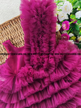 Load image into Gallery viewer, BT1064 Plum Perfection Party Dress - Layers of Love and Elegance
