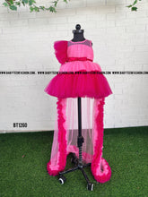 Load image into Gallery viewer, BT1260 Vibrant Fuchsia Flair Dress - Let Her Shine at Every Party!
