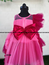 Load image into Gallery viewer, BT1260 Vibrant Fuchsia Flair Dress - Let Her Shine at Every Party!
