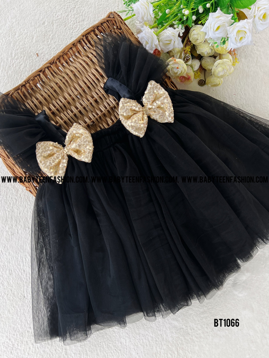 BT1066 Comfortable Double Bow Party Wear for Cake Smash and Birthday