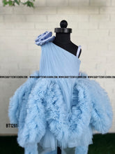 Load image into Gallery viewer, BT1261 pastel Blue long Trail Frock
