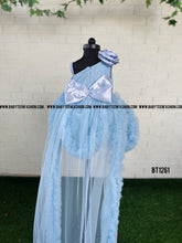 Load image into Gallery viewer, BT1261 pastel Blue long Trail Frock
