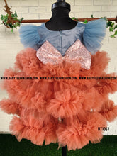 Load image into Gallery viewer, BT1067  Heavy Bouncy Party wear Outfit For Birthday Girls
