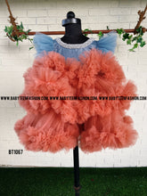 Load image into Gallery viewer, BT1067  Heavy Bouncy Party wear Outfit For Birthday Girls
