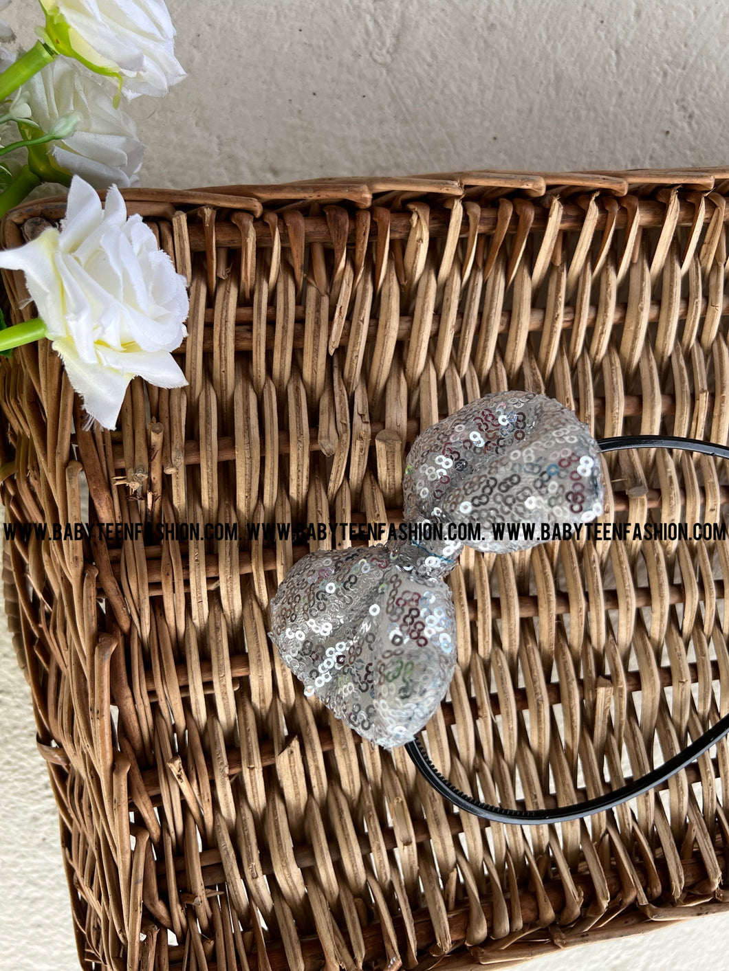 SEQUINS BOW HEADBAND