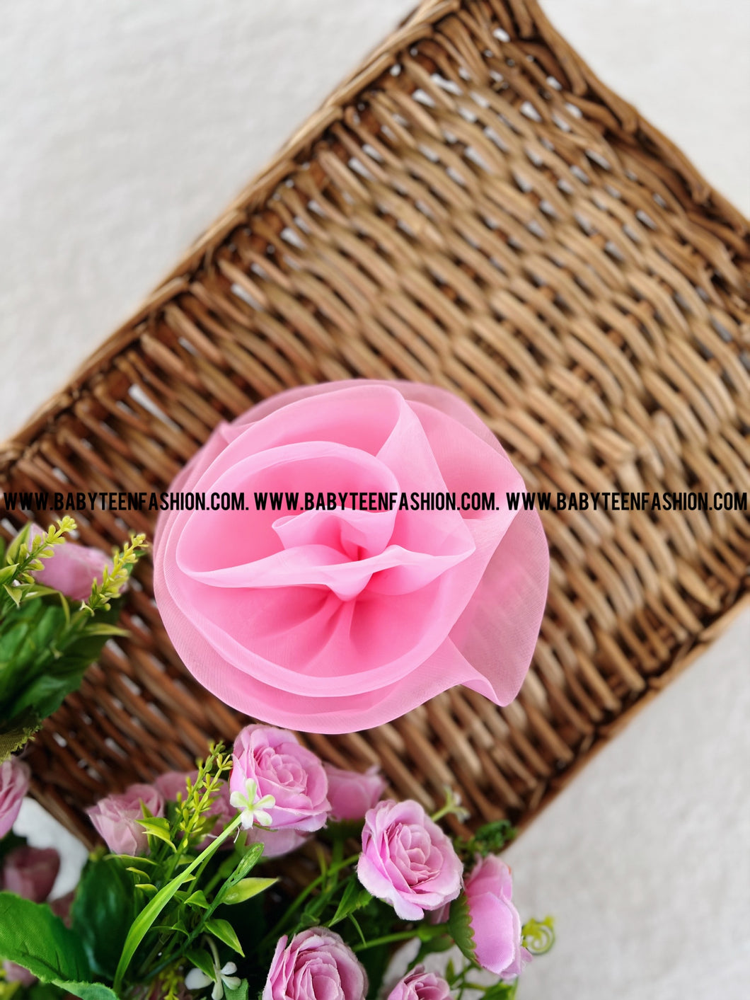Organza flower hairclip