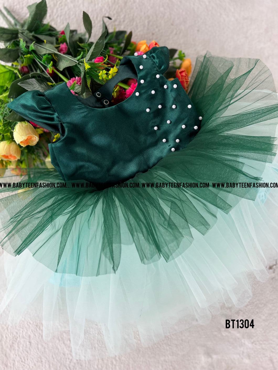 BT1304  Enchanted Emerald Party Frock