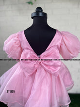 Load image into Gallery viewer, BT1305 Pink Fully Sleeves  Semi Partywear Frock
