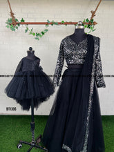 Load image into Gallery viewer, BT1306 Black Sequins Partywear Mom Adult Gown
