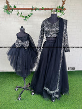 Load image into Gallery viewer, BT1306 Black Sequins Partywear Mom Adult Gown
