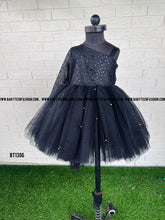 Load image into Gallery viewer, BT1306 Black Sequins Highlow Partywear Frock
