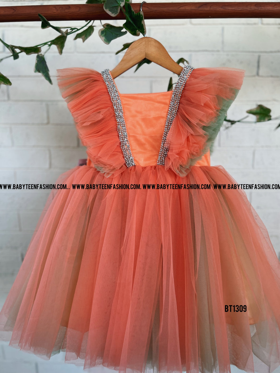 BT1309  Sunset Shimmer Tutu Dress - A Radiant Ruffle Delight
