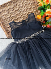 Load image into Gallery viewer, BT1312 Black Semi Party Wear Birthday Frock
