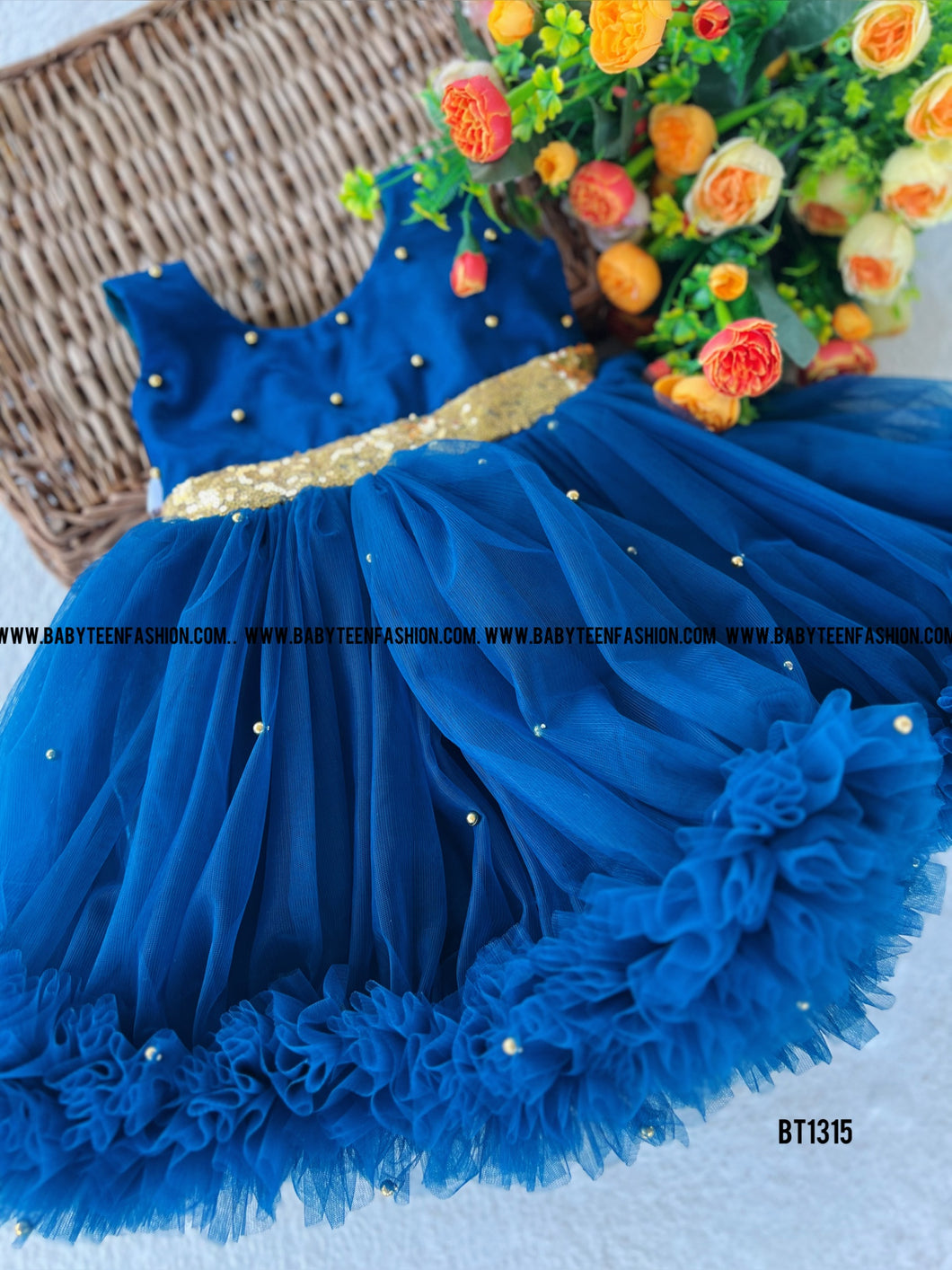 BT1315 Starry Night Blue Gala Dress for Little Charms