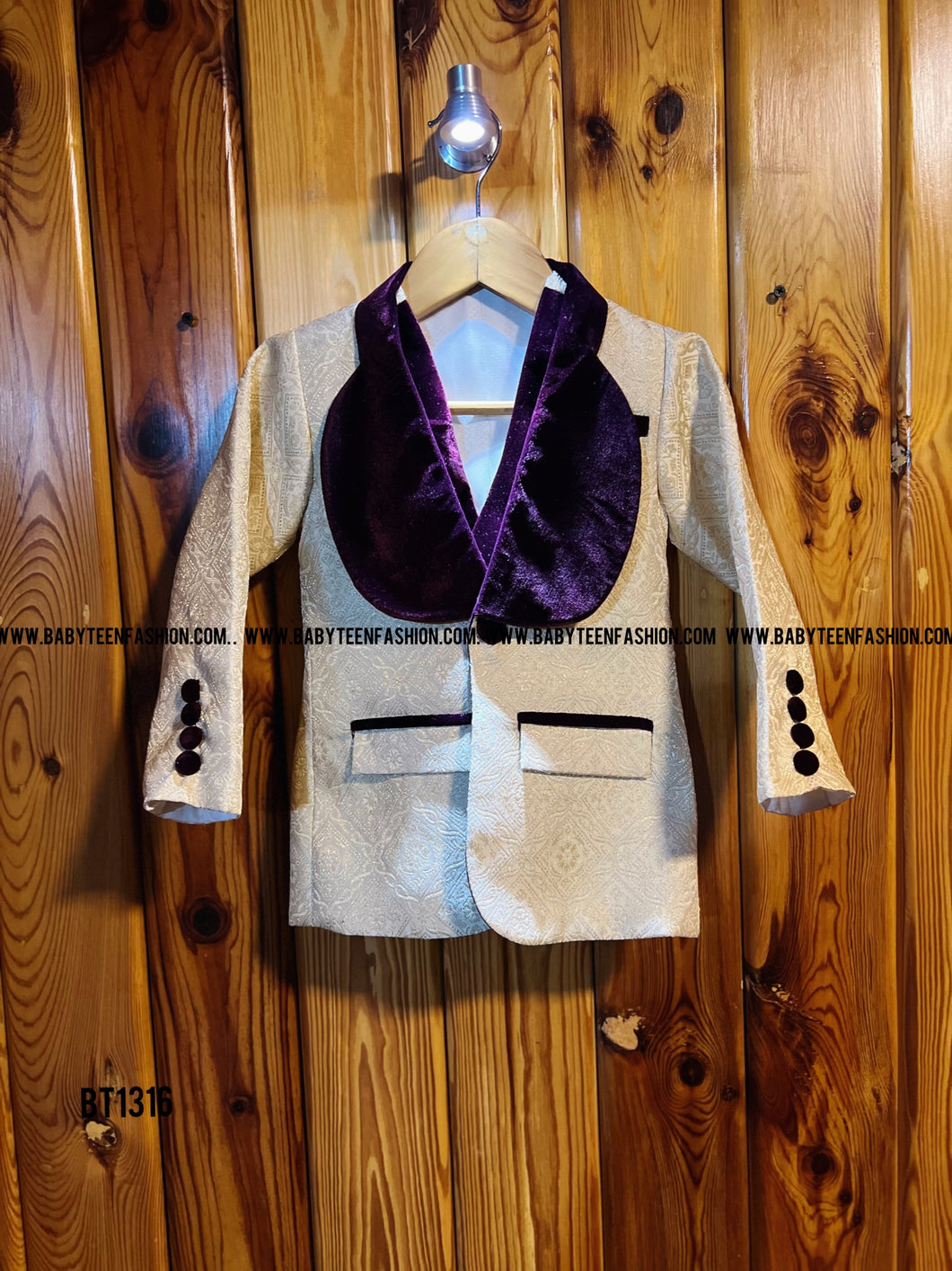 BT1316 Velvet waistcoat and Premium Blazer for Boys
