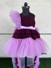 Load image into Gallery viewer, BT1321 Purple Lavender Frock With Long Detachable Trail
