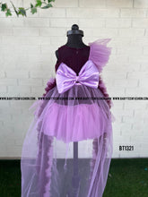 Load image into Gallery viewer, BT1321 Purple Lavender Frock With Long Detachable Trail
