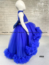 Load image into Gallery viewer, BT532 High Low Royal Blue Frock for Birthday
