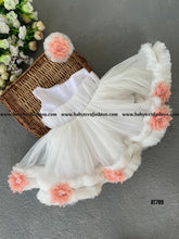 Load image into Gallery viewer, BT798 White flower Frock
