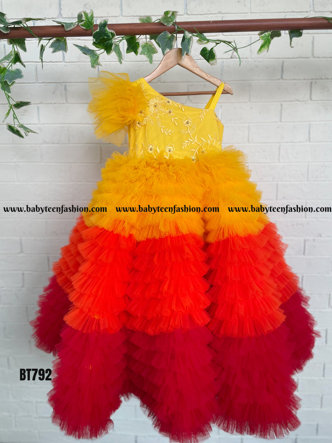 BT792 Sunset Glow Party Gown - Brighten the Room with Every Giggle