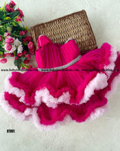 Load image into Gallery viewer, BT801 Designer One Shoulder Double Ruffle Party Wear Frock
