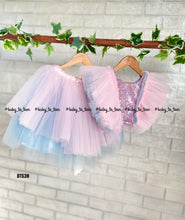 Load image into Gallery viewer, BT539 Crop Top and Skirt With Sequence Highlight

