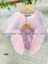 Load image into Gallery viewer, BT539 Crop Top and Skirt With Sequence Highlight
