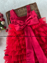 Load image into Gallery viewer, BT804  Fiery Red Ruffle Fiesta Dress
