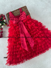 Load image into Gallery viewer, BT804  Fiery Red Ruffle Fiesta Dress
