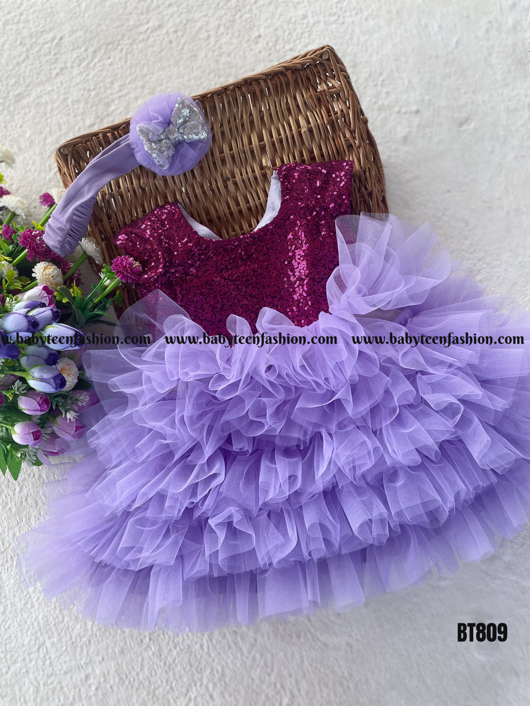 BT809 Glittering Joy: Kids' Sparkle Frolic Dress