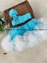 Load image into Gallery viewer, BT451 One Side Shoulder Pom Pom Party Wear Frock
